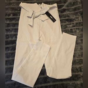 Fashion Nova White High-Waisted Pants